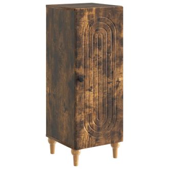 vidaXL Aparador Roble Ahumado 33 X 34,5 X 90 Cm Madera De Ingenier&iacute;a Vidaxl