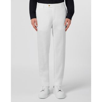 Philipp Plein Linen Joy Fit Trousers Men in Offwhite at Nordstrom, Size 44