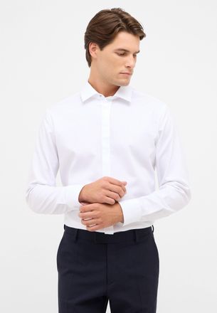 Eterna Langarmhemd ETERNA SLIM FIT, Herren, Gr. 40, Normalgr&ouml;ssen, wei&szlig;, Twill, 98% Baumwolle, 2% Metall, schmal, Manschette, Hemden Langarmhemd, EASY IRON (