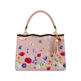 Like Dreams Womens Clarette Floral Crossbody Bag In Blush