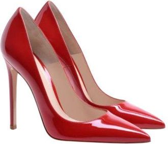 Gianvito Rossi Tabasco Red Patent 115 Gianvito Pumps Size 38
