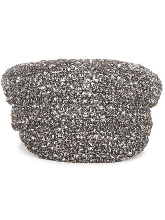Ruslan Baginskiy tweed beret - women - Polyester - L - Grey