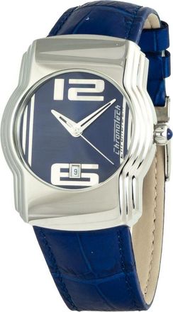 Chronotech Unisex Chct7279m09ac Blue Leather Strap Watch - Dark Blue - One Size