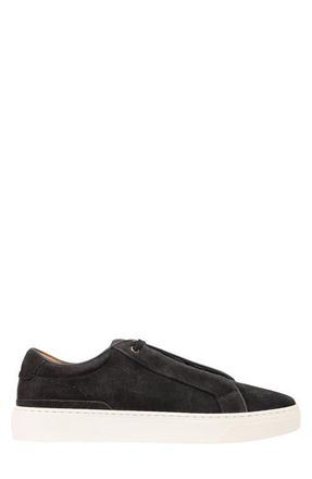 BOSS Gary Suede Sneaker in Dark Grey at Nordstrom, Size 12Us