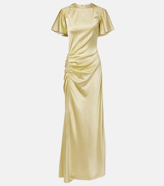 Veronica Beard Vestido de fiesta Huntleigh de sat&eacute;n en mezcla de seda