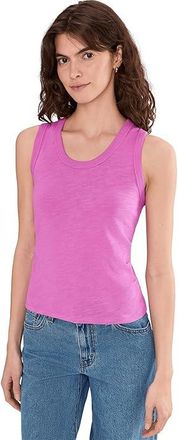 Lilla P Vintage Side Pleat Tank Top Womens Clothing Crocus : MD, Cotton