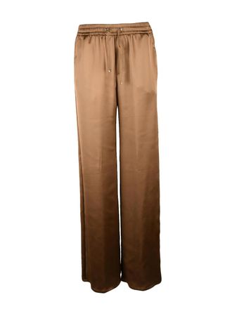 Herno Brown Polyester Satin Trackpants