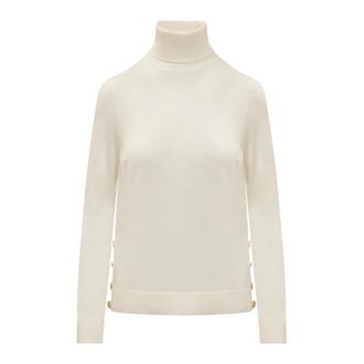 Michael Kors Button Tank Turtleneck - Dames - Coltruien - Wit - S - Truien & Vesten