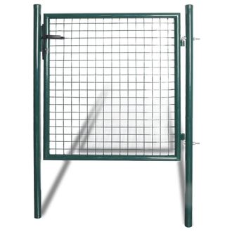 vidaXL Puerta De Valla De Acero Con Recubrimiento En Polvo Vidaxl