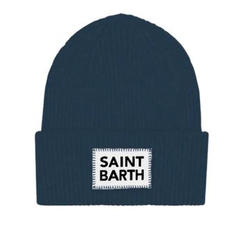 MC2 Saint Barth Gebreide muts in SB-stijl - Dames - Hoeden - Blauw - ONE Size - Accessoires