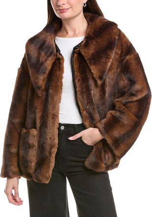 NVLT Nvlt Faux Fur Cropped Coat