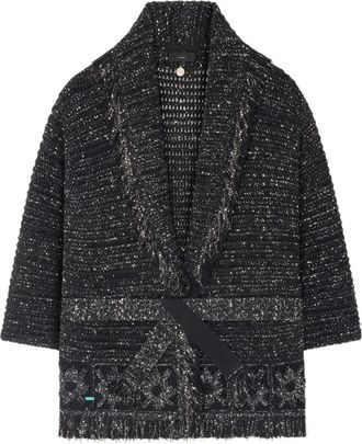 Alanui Cardigan City Lights con paillettes - Nero