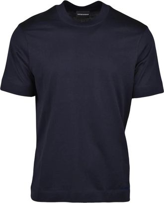 Emporio Armani T-Shirt - Heren - T-shirts - Blauw - 2XL - Katoen - Tops