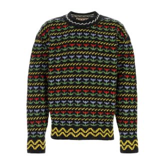 Marni Maglione in Lana Ricamato - - Knitwear - Uomo - Multicolore - L
