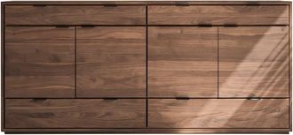 Tikamoon Aparador de nogal macizo de 200 cm