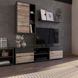 Vicco Conjunto De Sal&oacute;n Berno, Roble Negro/arena, 2 Partes, Vicco