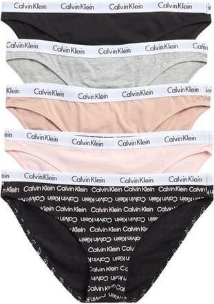 Calvin Klein Logo Bikini - Pack of 5 in 7Ns/P7A/689/Ub1 at Nordstrom Rack, Size Small