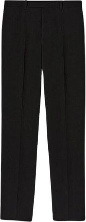 Jil Sander Tailored Broek - Heren - Straight fit broeken - Zwart - M - Leer - Broeken