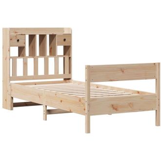 vidaXL Bookcase Bed without Mattress 75x190 cm Small Single Solid Wood Pine Vidaxl