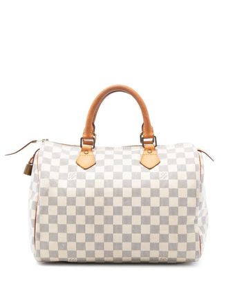 Louis Vuitton 2012 Damier Azur Speedy 30 boston bag - women - Leather/Fabric - One Size - White