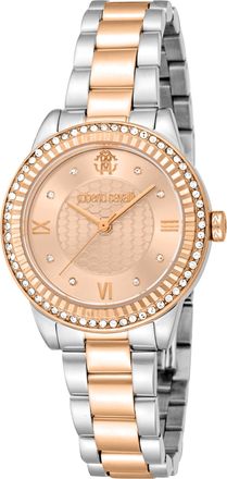 Roberto Cavalli Women Stainless Steel Two Tone Silver & Rose Gold Color Watch