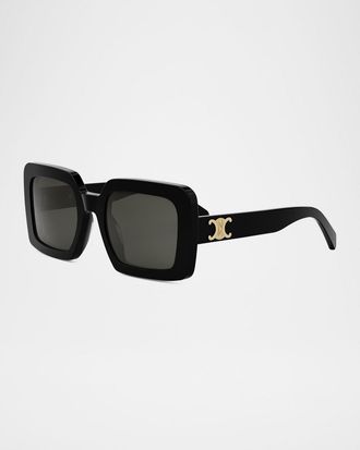 Celine Sunglasses, unisex, Black, Size: 56 MM Square Frame