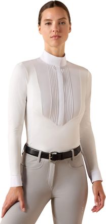 Ariat Womens SolVeil Show Shirt Long Sleeve in White, Size 2X-Small, by Ariat
