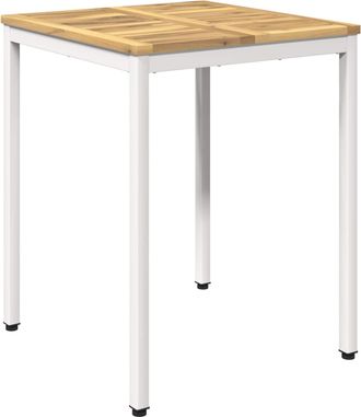 vidaXL Mesa De Cena De Jard&iacute;n Blanco 60 X 60,5 X 75 Cm Vidaxl