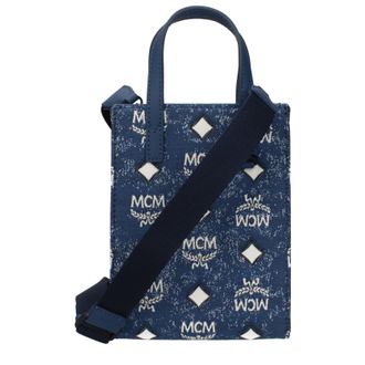 MCM Borsa A Mano Mcm Da Uomo In Tessuto Blu