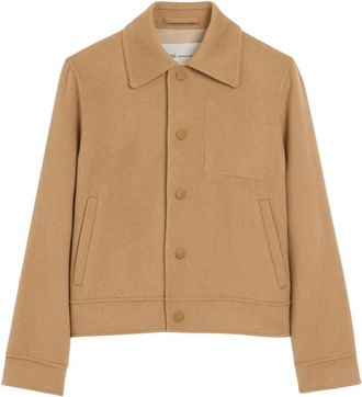 Ami Geknoopte Jas van Wol en Kasjmier - Dames - Zomerjassen - Beige - M - Wol - Jassen
