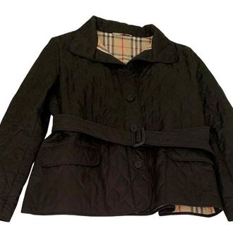 Burberry Black Quilted Jacket Size XL