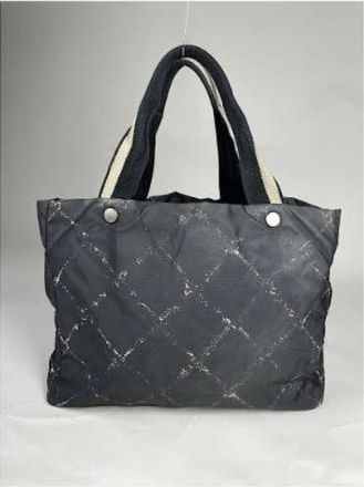Chanel Pre-owned Katoenen Tote Bag - unisex - Vintage Shopper - Zwart - ONE Size - Katoen - Vintage