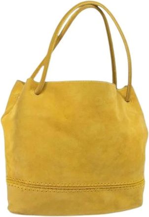 Bottega Veneta Pre-owned Bucket Bags, female, Yellow, Size: ONE SIZE Pre-owned Tote Bag