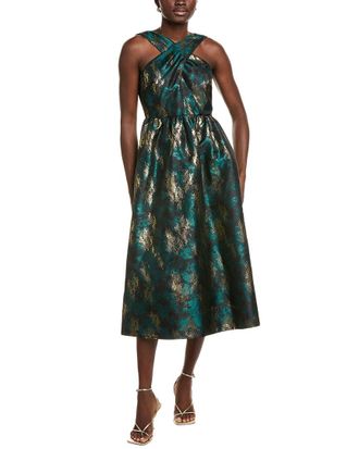 Anne Klein Jacquard Midi Dress