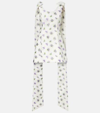 Markarian Abito corto in broccato con fiocco