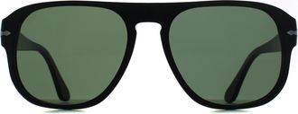 Persol Rectangle Unisex Black Green PO3310S Jean - One Size