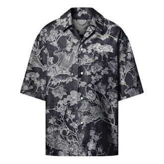 Louis Vuitton Short Sleeve Denim Shirt Dark Blue 1AFQZB
