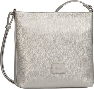 Gabor Umh&auml;ngetasche GABOR Elfie, Damen, Gr. B/H/T: 24,5cm x 23,5cm x 6cm, silber (silberfarben), Lederimitat, clean, gepflegt, unifarben, Taschen Umh&auml;ngetas