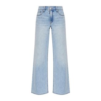 Rag & Bone Jeans, Dames, Blauw, W25, Katoen, Featherweight Cam Relaxed Straight Jeans
