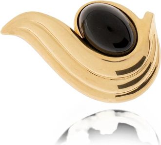 Ferragamo Cabochon-embellished Sculpted Brooch