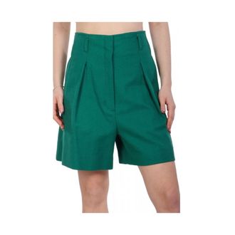 Max Mara Pandoro Bermuda Shorts - Dames - Korte Broeken - Groen - S - Katoen - Korte Broeken
