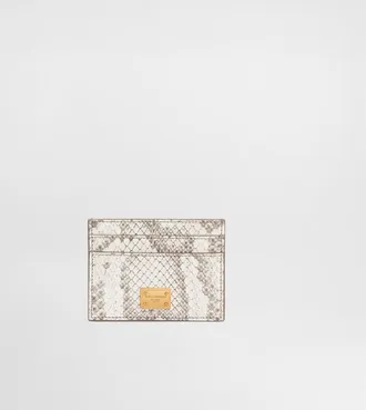 Dolce & Gabbana Python Card Holder - Woman Wallets And Small Leather Goods White Onesize