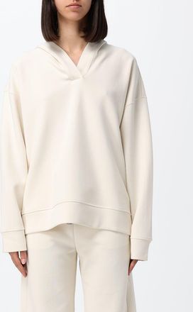 Max Mara S Max Mara Felpa con cappuccio in jersey di cotone con scollo a V
