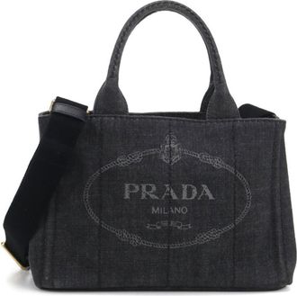 Prada Black Denim Tote Bag (Pre-Owned)