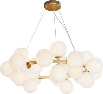 Maytoni Hängelampe Dallas Opalglas/Messing, 25-flammig ø 69 cm