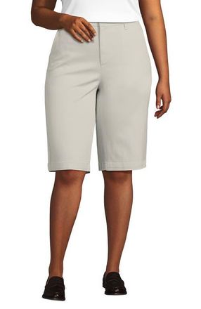 Lands End Plus Size Classic 12 Chino Shorts in Light Stone at Nordstrom, Size 20W