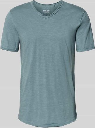 Only & Sons Regular Fit T-Shirt aus reiner Baumwolle Modell BENNE LONGY in Petrol, Gr&ouml;&szlig;e XXL