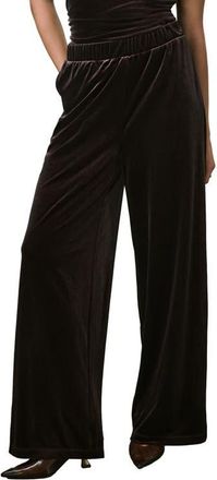 Next Stretch Velvet Wide Leg Pants in Mocha Brown at Nordstrom, Size 12 Us