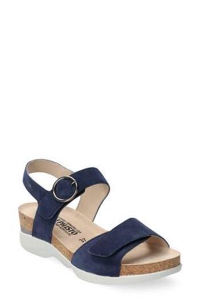 Mephisto Oriana Strappy Wedge Sandal in Midnight Blue at Nordstrom Rack, Size 5