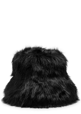 Lack of Color Lack OF Color Snuggle Faux fur Bucket hat - Black - S/M